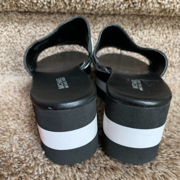 Michael Kors Women's Leather Wedges Sandals - Picture 4 of 14